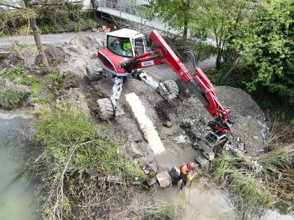 2023-04-26 Foto Arbeiten Biberbau am Haldenweiher DJI Mavic 3 (5) www