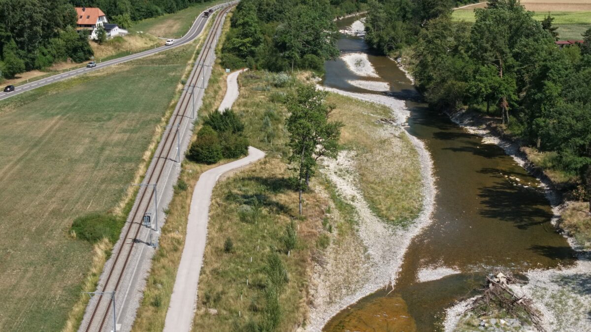 Neuer Uferweg rechte Senseseite Richtung Neuenegg